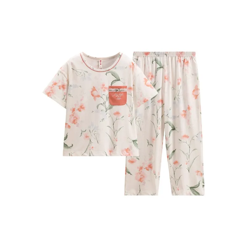 FENTENG Pajama Set Women's Tangerine Pink-0