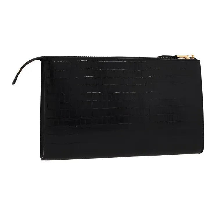 TOM FORD Calfskin Clutch Men's Black-2