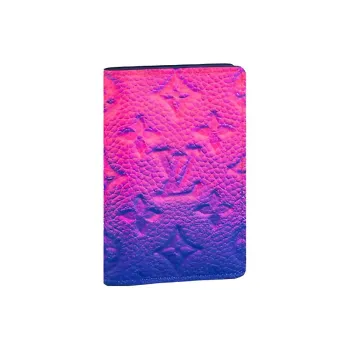 LOUIS VUITTON Pocket Organizer Taurillon Illusion Blue/Pink