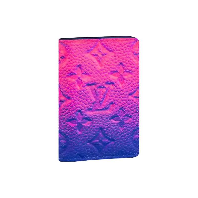 LOUIS VUITTON Pocket Organizer Taurillon Illusion Blue/Pink-0