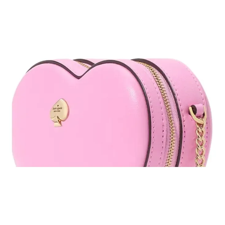 Kate Spade Artificial Leather Heart Shaped Bag, Shoulder Bag, Crossbody Bag Mini Women's Pink-5