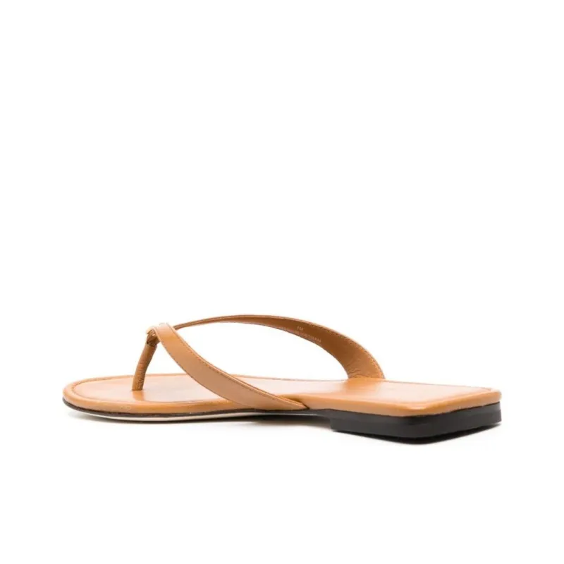 TORY BURCH Thong-strap Leather Flip Flops-4