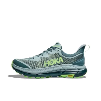 HOKA ONE ONE Mafate Speed 4 Anti Slip Wear Resistant Low Top Running Shoes Men's Gray Blue