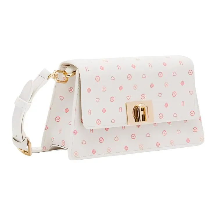 Furla Soft Textured Leather Crossbody Bag Shoulder Bag Mini Women's Cotton Candy-1