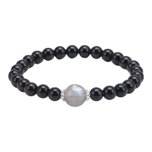 Listen To The Flowers Bloom Obsidian Bracelets Men's
