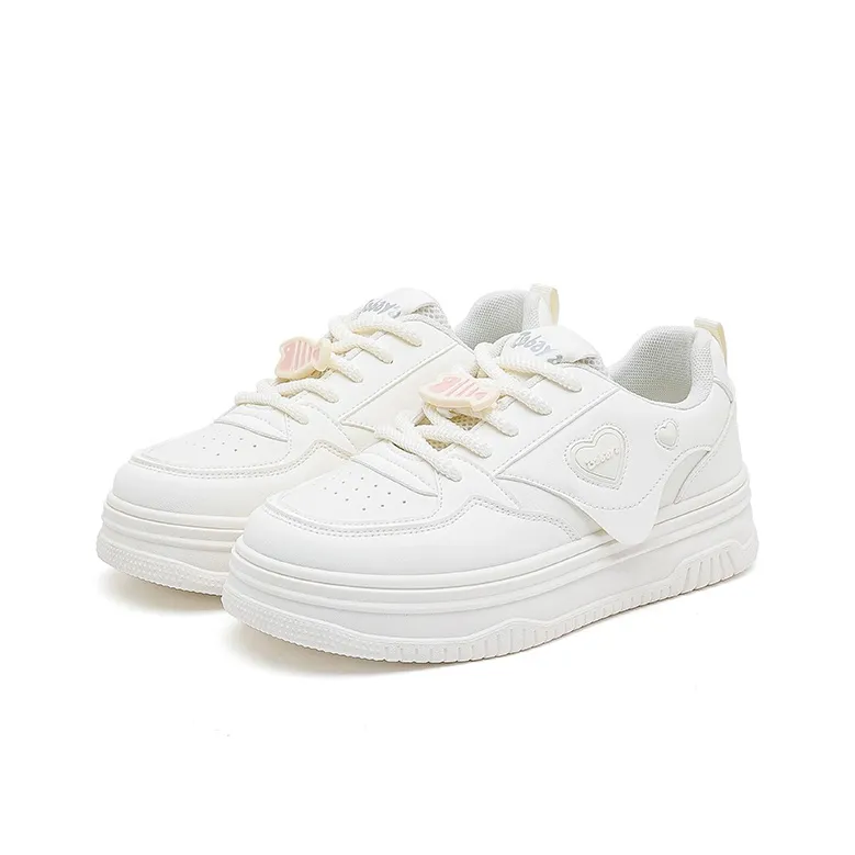 Babaya Skateboard Shoes Women's Low Top Yellow/Pink-6