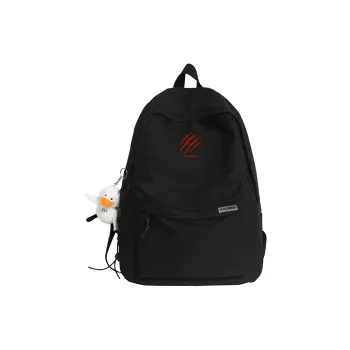 ADOONGA Nylon Backpack Unisex Black/White