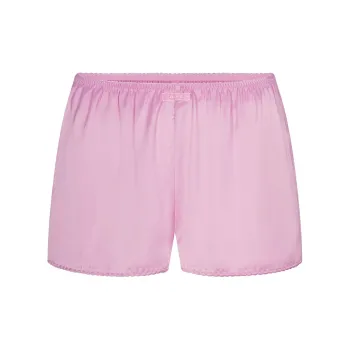 SKIMS Valentine's Day Collection SS25 WOVEN SHINE SLEEP SHORT Boxer Shorts Women's Pink Rose