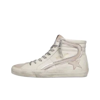 Golden Goose Slide High Top Skateboard Shoes Women's White