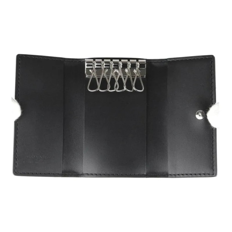 GOYARD SAINT-MICHEL Canvas With Leather Key Pouch Unisex Black-3