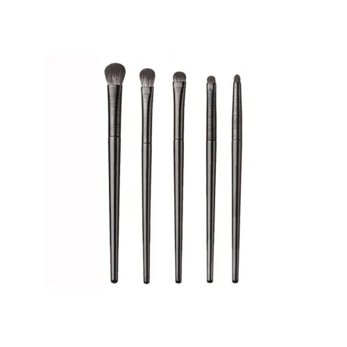 JINGLINGLONG Classic Black Makeup Brush Set Loose Powder Brush Contouring Eye Shadow Brush Eyeliner Brush 5-Piece Set