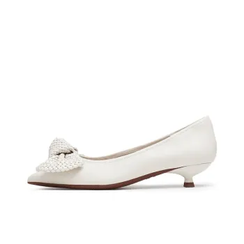 Staccato Ankara Butterfly High Heels Women's Cream Ecru