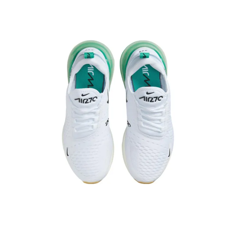 Nike Air Max 270 White Summit White Stadium Green Black Women's-3