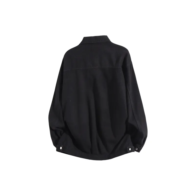 FASTFISH Denim Jacket Unisex Black-1
