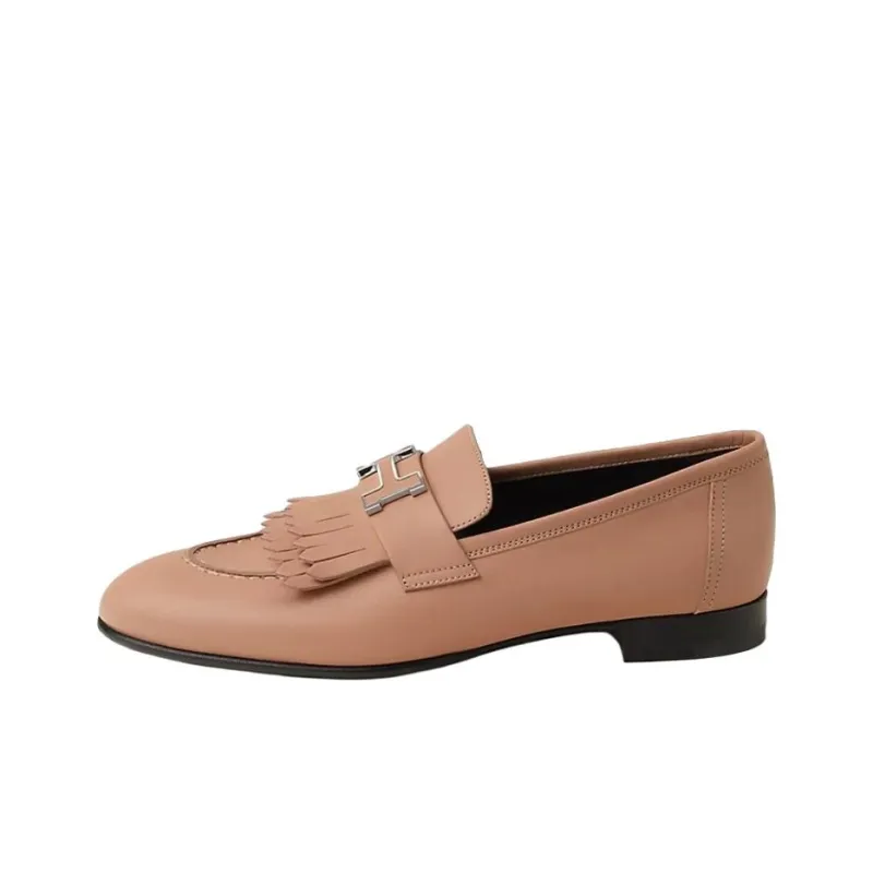 HERMES Royal Loafers Women's Brown-0