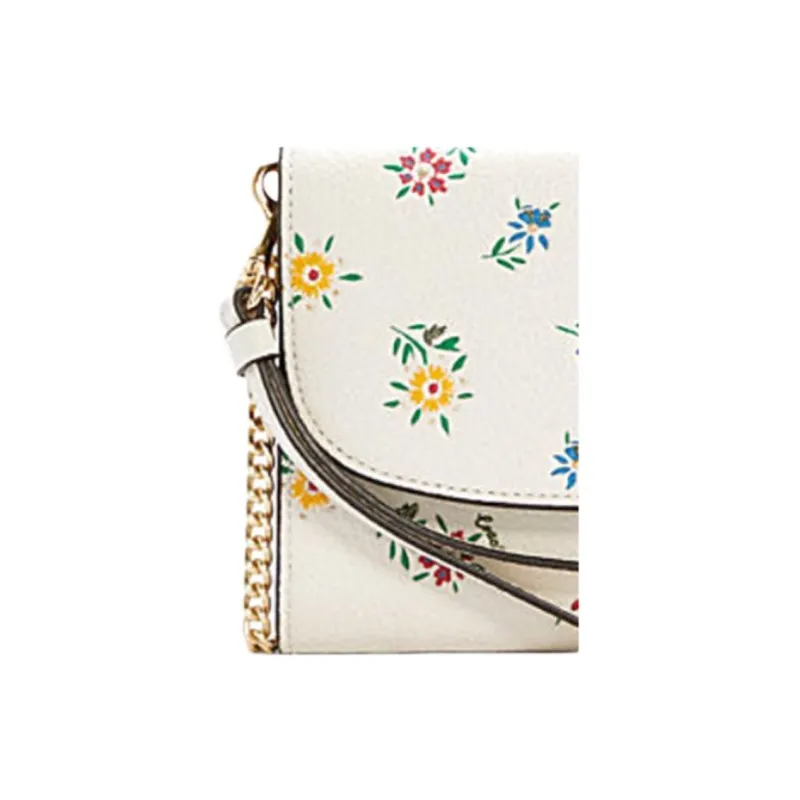 COACH Gemma Leather Handbag, Shoulder Bag, Crossbody Bag Trumpets Women's White-2