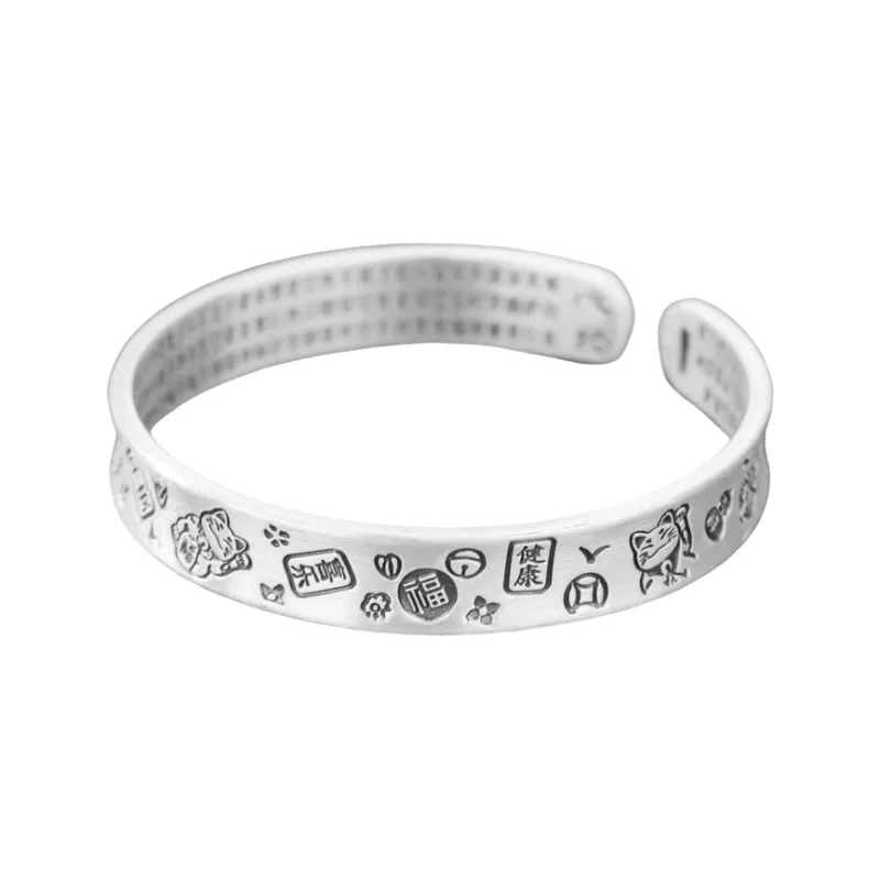 CHIC ZONE 999 Fine Silver Sterling Silver Bracelets Women's-0