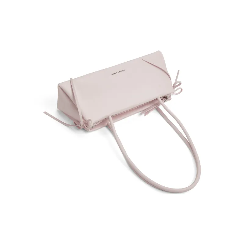 CHARLES&KEITH PU Shoulder Bag Medium Size Women's Light Pink/Noir Black/White/Sea Salt Blue-10