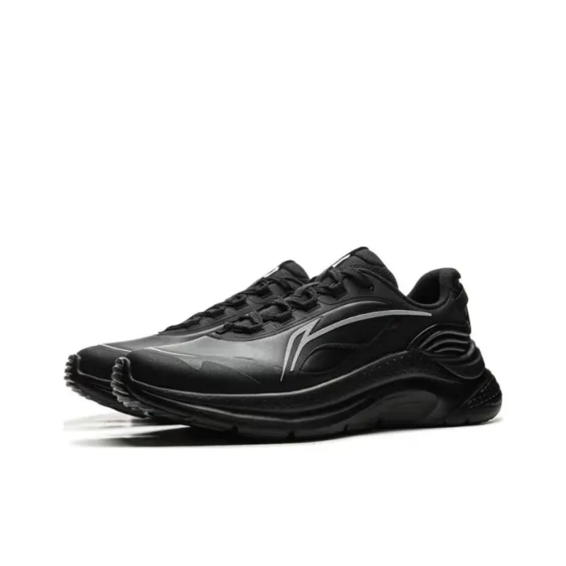 LiNing Liuyun Cushioned Wear-Resistant Slip-Resistant Lightweight Low-Top Running Shoes Men's Black-2