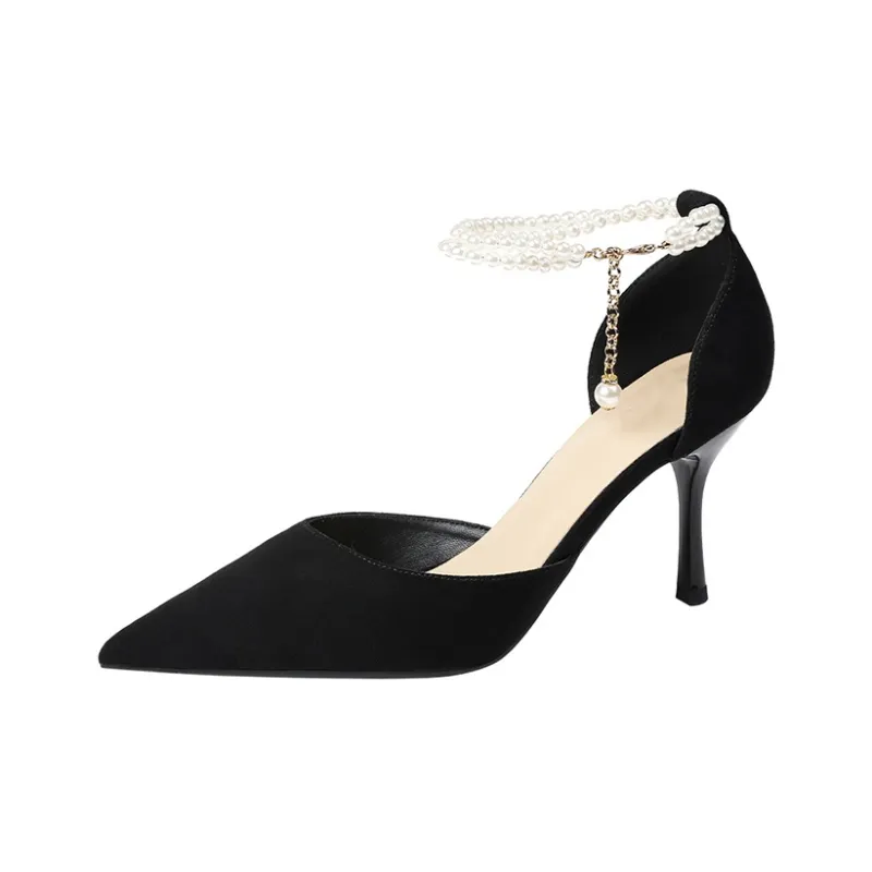 MCKP Slim Heel High Heels Women's Black-0