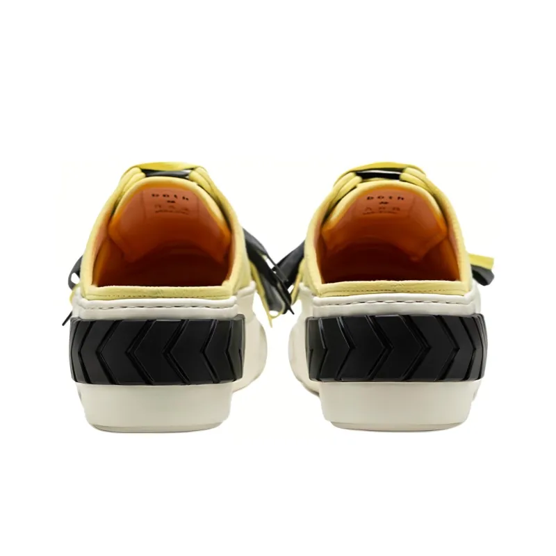 Both Rubber Sole Slip Resistant Closed Toe Slippers Men's Yellow-3