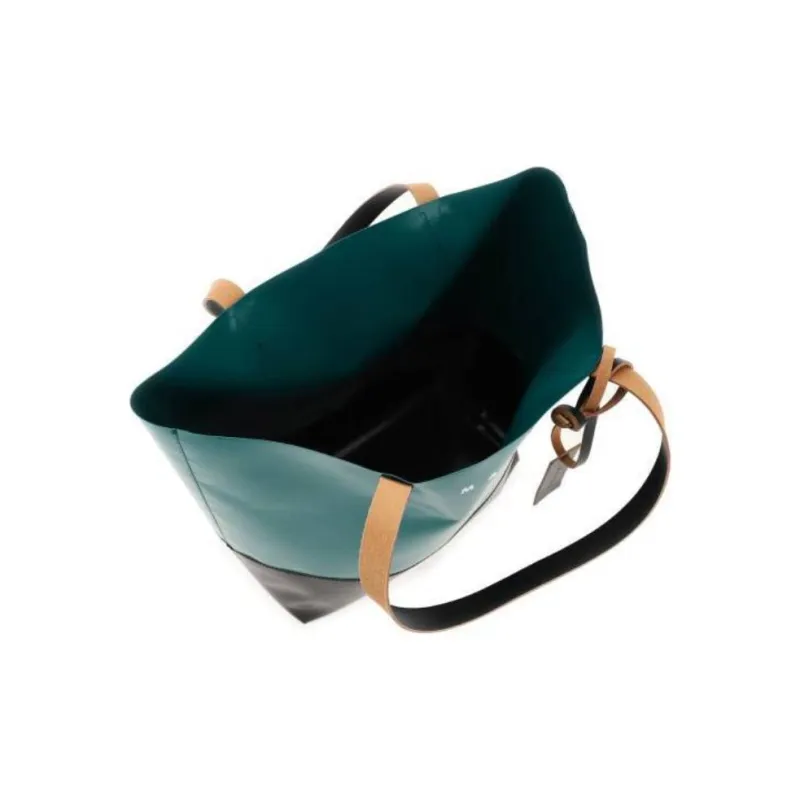 MARNI Tribeca Two-Tone Top Handle Tote Bag-3