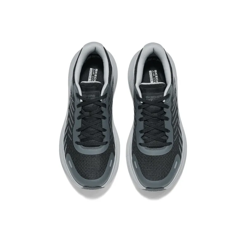 Skechers MEN'S GO Anti Slip Wear Resistant Low Top Running Shoes Unisex Black Gray Color-2
