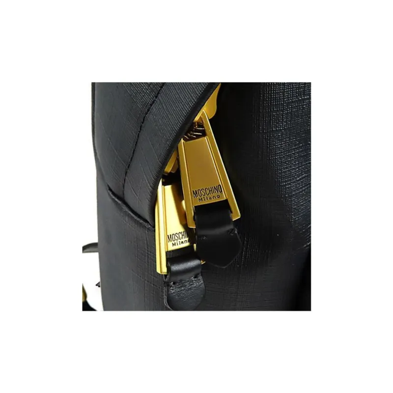 MOSCHINO PVC Backpack Men's Black-7