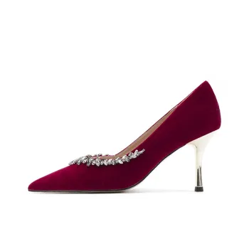 TADSW Slim Heel High Heels Women's Burgundy