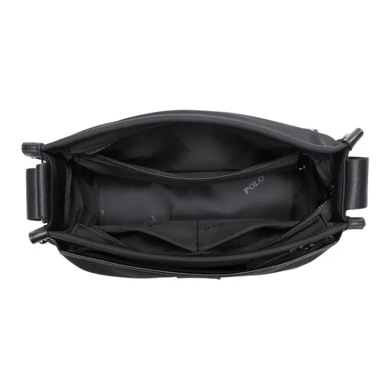 POLO Fabric Shoulder Bag Men's Black-17