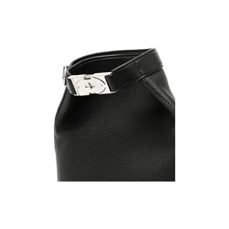 Mulberry Calfskin Shoulder Bag Crossbody Bag Regular Men's Black-3