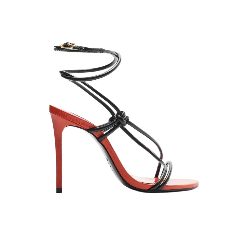 Schutz Malta One Strap Sandals 11cm Women's Black-1