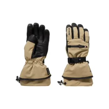 Moncler Lambskin Elastane Gloves Women's Umber