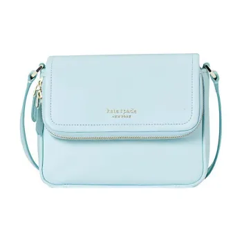 Kate Spade Grain Texture Leather Shoulder Bag Crossbody Bag Large Size Women's Macaron Light Blue