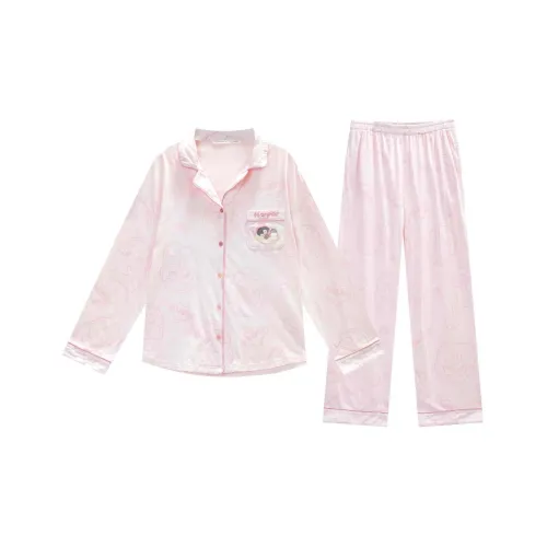GUKOO Pajama Set Women's Light Peach Pink