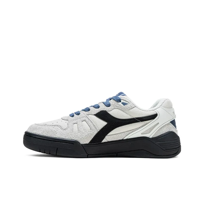 Diadora Wear-Resistant Low-Top Casual Shoes Unisex White Black-0