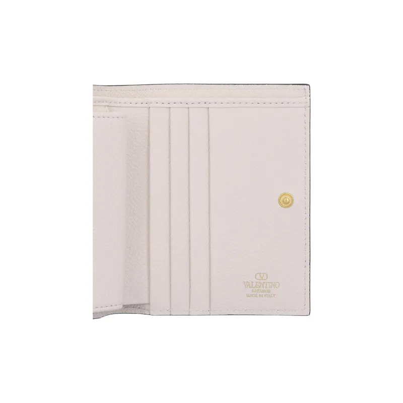 Valentino VLogo Signature Leather Wallet Women's Light Ivory-6