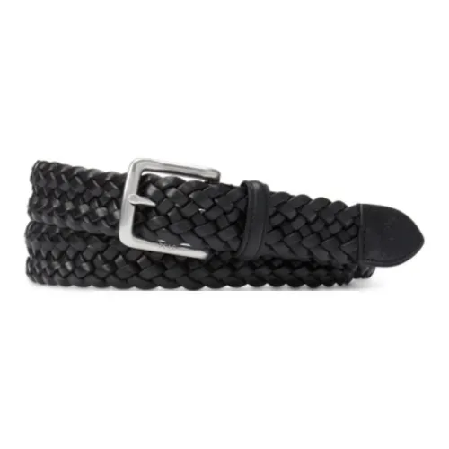 Polo Ralph Lauren Leather Leather Belts Men's Black Width: 3.2CM