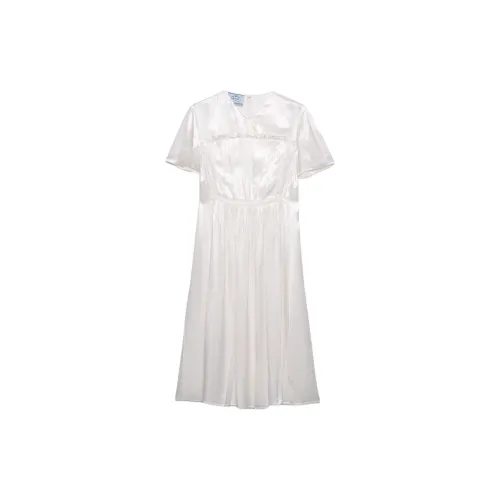 PRADA SS25 Short-Sleeved Dresses Women's White