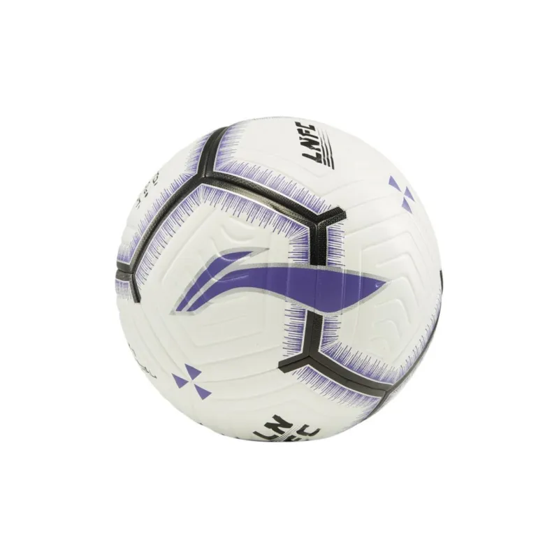 LiNing Size 5 Soccer PU Unisex White/Purple-0