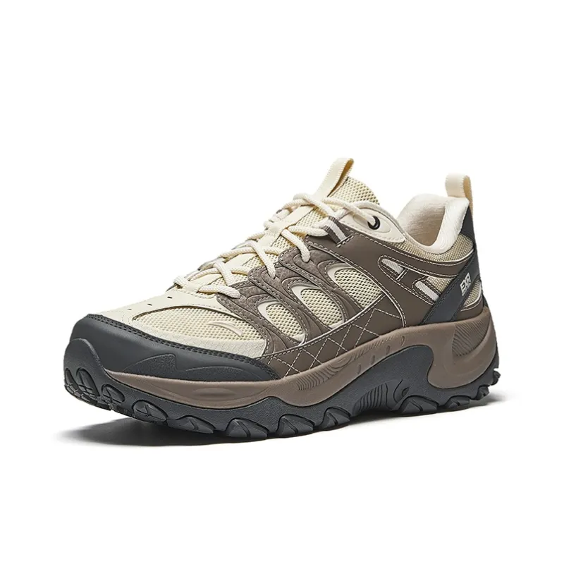 Anta Cushioning And Breathable Low Top Casual Running Shoes Men's Beige Gray-1