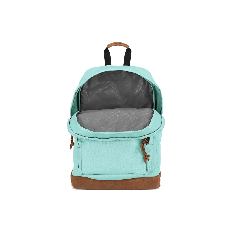 JanSport Suede Leather Backpack Unisex Blue-3