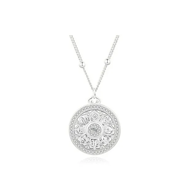 CUTE DAME S 990 Silver Necklaces Women's Silver Gold-3