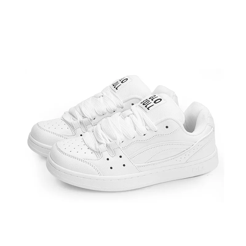 GLO BULL Skateboard Shoes Unisex Low Top White-2