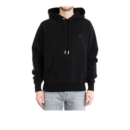 AMIPARIS Paris Logo Detailed Drawstring Hoodie