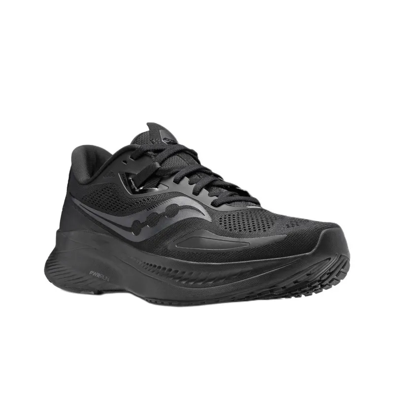 Saucony Guide 15 Cushioning Abrasion Resistant Support Lightweight Rebound Low Top Running Shoes Women's Black-3