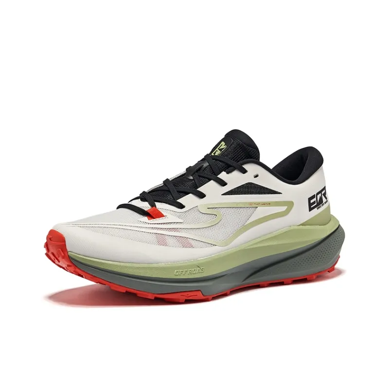 Erke Cushioning Coverage Slip Resistant Low Top Running Shoes Men's Pale Wild Grey Celery Green-2