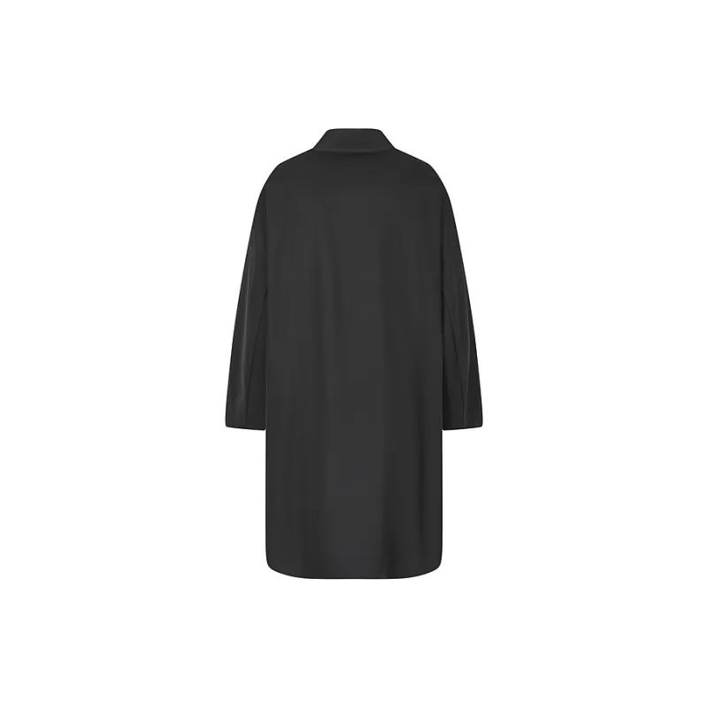 CROQUIS Black Thread Trench Coat Men's Jet Black-1