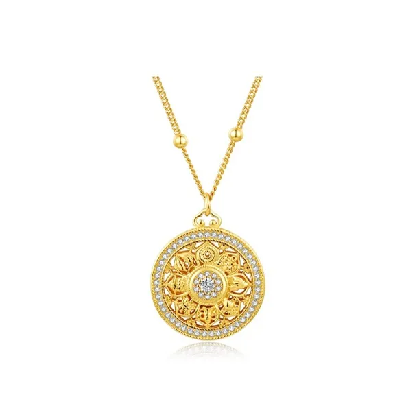 CUTE DAME S 990 Silver Necklaces Women's Silver Gold-0