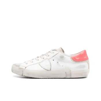 PHILIPPE MODEL Paris Low Top Skateboard Shoes Unisex White Pink